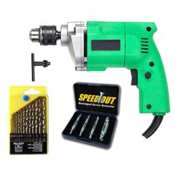 ATHRZ 10mm Drill Machine with 13 Pcs Drill Bit Set &a; Screw Speed Out, DRL13BTSOUT-41