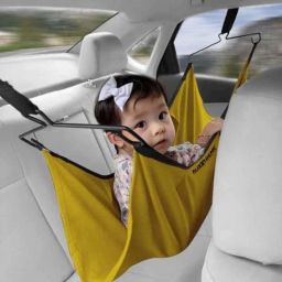 AllExtreme EX-CHC03 Mustard Yellow Car Cradle Hammock Portable Travel Cloth Jhulan with Adjustable Belt Hangers &a; Carry Bag for 0-3 Year Baby-20
