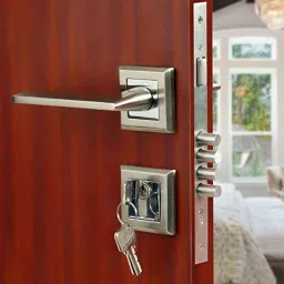 Voltizi Rose Stainless Steel Matt Finish Both Side Key Mortise Door Lock Handle Set with 3 Computer Keys, Ivy-OSK-R-image-28