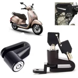 Auto Pearl Steel Black Heavy Duty Anti-Theft Disc Brake Lock for New Chetak, Lock_049-picture-15