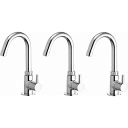 Fastgear Turbo Brass Chrome Finish Deck Mounted Aerator Foam Flow Sink Tap (Pack of 3)-image-14