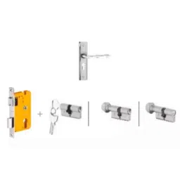 Dorset Ceto HL CO 8 inch Zinc PT Finish Lock Set with Coin &a; 70mm Knob Cylinder-image-42
