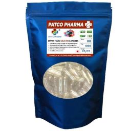 Patco Pharma 950mg Gelatine Transparent Empty Capsule for Size 00 Capsule (Pack of 1000)-image-51