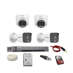 Hikvision EVteQ 5MP 20m Smart Dual-Light Built-in Mic 1TB HDD 2 Dome &a; 2 Bullet CCTV Camera with DVR Kit, HIK5MPDUALLIGHTKIT2D2B1TBHD-21