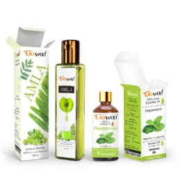GoWoo 2 Pcs 10ml Natural Peppermint Aroma Oil &a; 100ml Amla Carrier Oil Set, GWOC1082-P40+P165-picture-40
