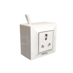 Palfrey 16A Single Socket White Polycarbonate Electric Extension Board with 20m Wire, 220-image-30