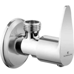 Kimson Oxia Prime 1/2 inch BSP Brass Silver Chrome Plated Bathroom Angle Valve Cock Faucet, KOXP-8103-15