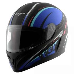 Vega Scooby ABS Dull Black Blue Full Face Helmet, Size: Large-picture-46
