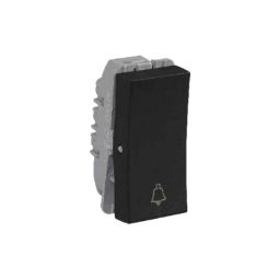 Havells Reo Elegant Bold 6A 1 Way Soot Black Bell Switch, AHRSBXB061-26