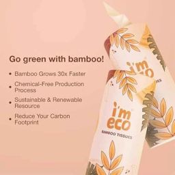 Im Eco 2 Ply 50 Pulls Bamboo Soft Facial &a; Car Tissue, IMEBCT4 (Pack of 4) image 4