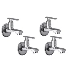 Spazio Mirage Brass Chrome Finish Bib Cock Tap with Wall Flange (Pack of 4)-picture-14