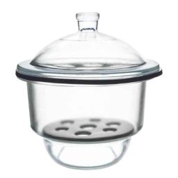 ABGIL 100mm Glass Desiccator with Cover Knob &a; Porcelain Plate, ABG1426-43