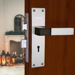Atom 8 inch Black &a; Silver Finish 6 Lever Double Stage Heavy Duty Mortise Door Lock Set, WIH51KY-picture-3