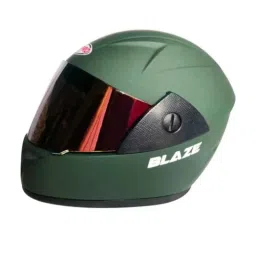 Redpro Blaze PVC Military Green Full Face Boys Motorbike Helmet-32