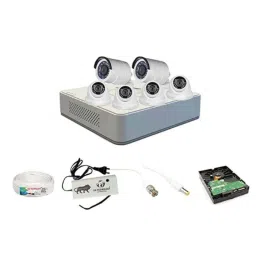 Hikvision 1MP 2 Pcs Bullet, 4 Pcs Dome Camera, 8CH DVR, Power Supply, BNC &a; DC Connector Kit-29
