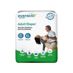 Everactiv 10 Pcs 28-45 inch White Polyethylene Adult Diaper with Aloe Vera &a; Wetness Indicator Set, IN-94R6-MTVO, Size: XL-image-16