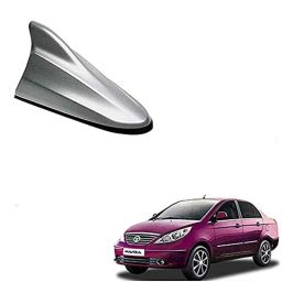 Auto Pearl ABS Silver Universal Replacement Shark Fin Car Roof Antenna For Tata Manza-image-99