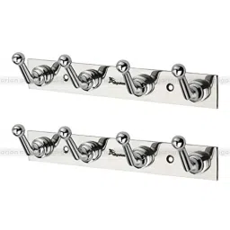 Aligarian 4 Leg Stainless Steel Silver Polished Finish Wall Mounted Rocksy Cloth Hook Hanger (Pack of 2)-image-44