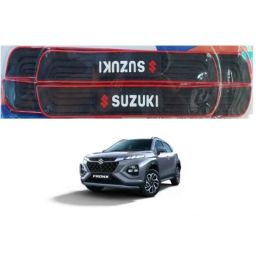 SureStrive 4 Pcs PVC &a; Rubber Black Car Door Sill Plate Set for Maruti Suzuki FronX All Model-23
