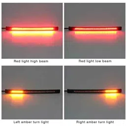 LED Bar for Bike Brake Tail Light &a; Left/Right Turn Signal Lamp for Mahindra Gusto (Pack of 2)-36