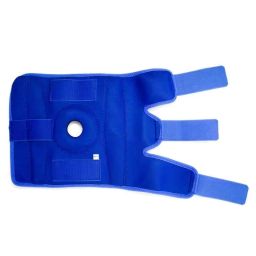 Kudize Neoprene Open Patella Hinged Blue Knee Brace with 3 Velcro Strap, Size: S-14