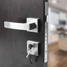 Saze Rose Stainless Steel Matt Finish One Side Key Mortise Door Lock Handle Set with 3 Keys, LB-10001-image-73
