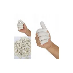 Max Pluss White Latex Fingertips Protective Small Rubber Gloves (Pack of 500)-20
