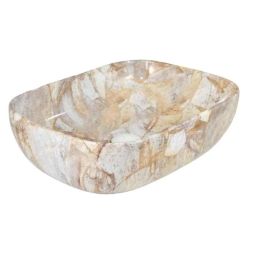 Reyal 13x18x5 inch Ceramic Stone Marble Glossy Finish Wash Basin for Bathroom, RE-WB-TT-M1013-image-10