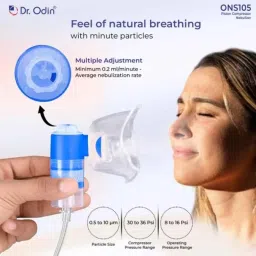 Dr Odin ONS 105 8ml White &a; Beige Smart Piston Compressor Nebulizer with Whisper-Quiet Operation image 2
