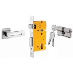 Dorset ML Series Lia 70mm Stainless Steel Silver Chrome Finish Door Handle Lock Set with Both Side Key Cylinder, ML LIA OR SC (Pack of 3)-picture-23