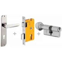 Dorset ML Series Amy 60mm Stainless Steel Silver Chrome Finish Door Handle Lock Set with Knob &a; Key, ML AMY (Pack of 4)-picture-11