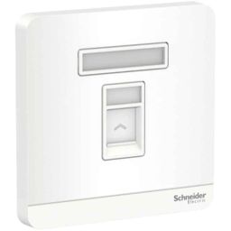 Schneider Electric AvatarOn RJ45 Cat6e Polycarbonate White Shuttered Computer Data Socket, E8331RJS6_WE-picture-44