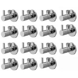 Spazio Smartbuy Stainless Steel Chrome Finish Turbo Angle Valve with Wall Flange (Pack of 15)-picture-11
