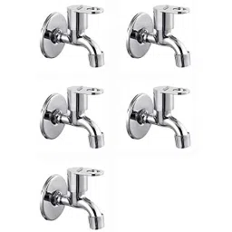 Spazio MAX Stainless Steel Chrome Finish Bib Cock with Wall Flange (Pack of 5)-picture-25