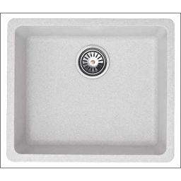 Uken Heavy Duty Quartz Kitchen Sink (18X16) With Accessories(18/16-Qu-Gr-Rs-3) White-image-56