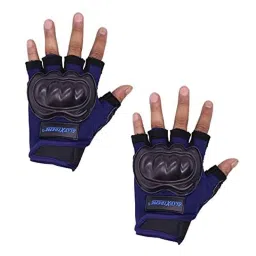 AllExtreme Probiker EXO2GV25 Blue Anti-Skid &a; Breathable Half Finger Bike Riding Gloves for Motorcycle Cycling Climbing Mountaineering Hiking, Size: 2XL-image-59