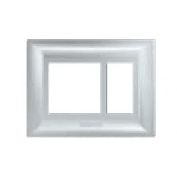 Anchor Ziva 18 Module Shining Silver Cover Plate with Base Frame, 6891855 (Pack of 5)-picture-9