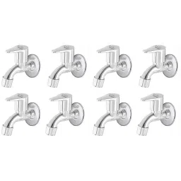 Spazio Stainless Steel Chrome Finish Vignette Collection Bib Cock with Foam Flow Water Wall Flange (Pack of 8)-picture-41
