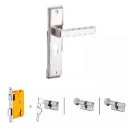 Dorset Kaira HL KAI 8 inch Zinc PT Finish Lock Set with Knob &a; 60mm Key Cylinder (Pack of 3)-picture-26