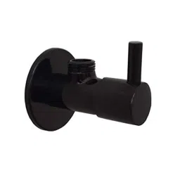 Aquieen Luxury Series Brass Metallic Black Angle Valve with Wall Flange-picture-31
