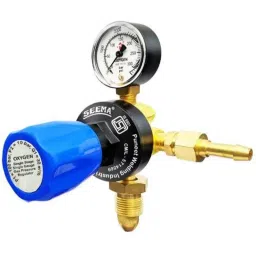 Seema 500lpm Forged Brass Single Stage New Model Single Gauge Oxygen Gas Pressure Regulator, S.S.G.OX-1 (ISI Certified)-picture-21