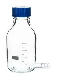 ABGIL 250ml Borosilicate Glass Aspirator Bottle with Gl 45 Screw Cap &a; Tubulation, ABG748-45