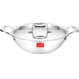 Classic Essentials ITM6786 24cm 2.5L Triply Stainless Steel Induction Base Kadhai with Lid-picture-48