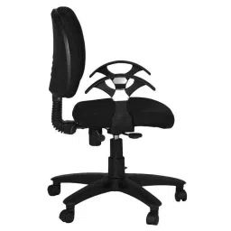 High Living Flora Foam Net Low Back Black Office Chair (Pack of 2)-image-3