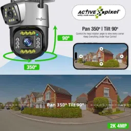 Active Pixel 4G 2MP+2MP Live View Outdoor Wireless Dome Camera with 360 deg Colour Night Vision, Motion Detection &a; 2-Way Talk image 3