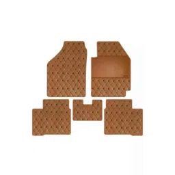 Elegant Luxury Leatherette Tan Carpet Car Mat Set for MG Astor-picture-43