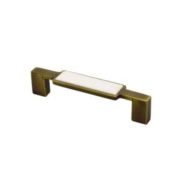 RAB 96mm Zinc White Antique Brass Drawer Pull Handle, 301 (Pack of 3)-image-59