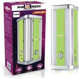 Pick Ur Needs 80W Four Side Tube Green Rechargeable Lantern Cum Emergency Light with USB Mobile Charging, Green1860-picture-22