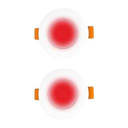 Fybros Zeno 3W Polycarbonate Red Round LED Down Light for Bedroom &a; Living Room, FLS5842B (Pack of 2)-2