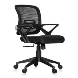 Da URBAN Breva Black Mid-Back Revolving Mesh Ergonomic Chair for Home &a; Office-picture-7
